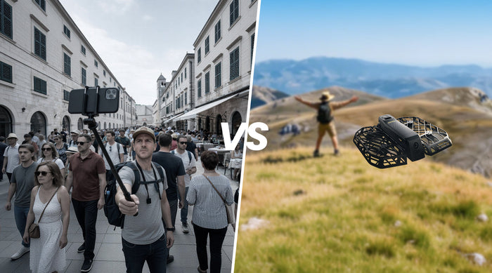 Selfie Stick vs. Flying Camera: Which is Better for Recording Third-Person Shots?